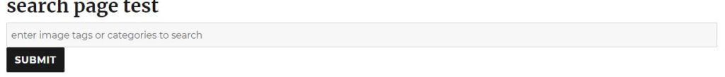 wordpress custom image search form